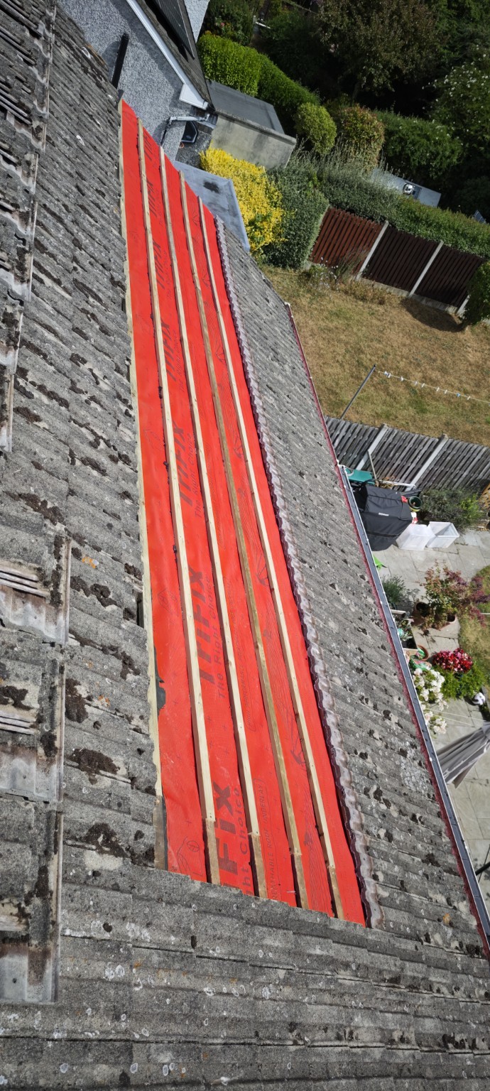 Roof after professional repairs