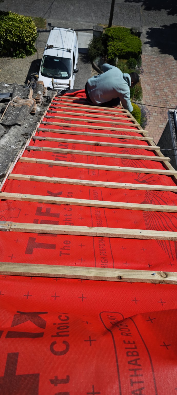 Storm damage roof repair
